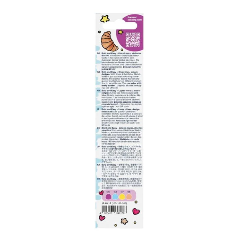 Set de rotuladores Faber-Castell 164817 — 4 uds., beige, azul, rosa, amarillo