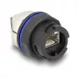 Delock 67047 Conector hembra RJ45 Cat.6A para panel con terminación LSA, negro