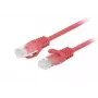 Lanberg PCU6-20CC-0100-R Cable de red Cat6 U/UTP, 1 m, rojo, 10 unidades