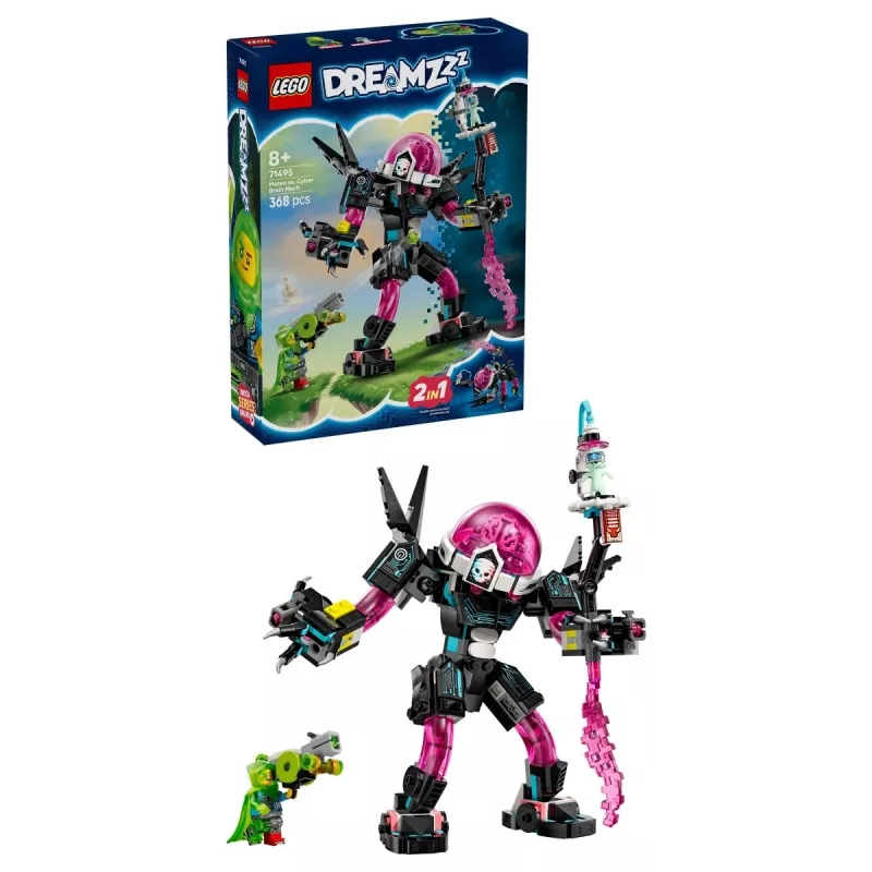 Juguete de construcción LEGO 71495 Mateo vs. Cyberbrain Mech – set de juego con minifiguras y mech para construir