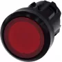 Siemens Pulsador actuador plano, aro frontal plástico rojo SIRIUS ACT 3SU1001-0AB20-0AA0 1 ud. (3SU1001-0AB20-0AA0)