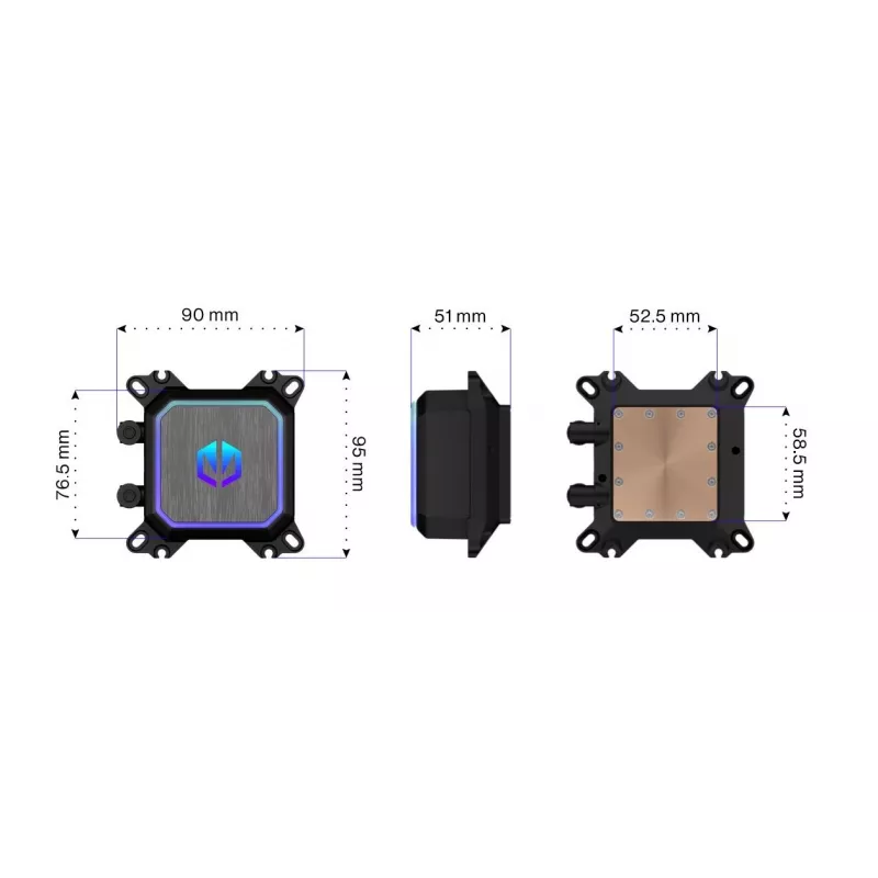 Endorfy Navis F360 ARGB EY3B006 refrigeración líquida AIO para CPU, radiador de 360 mm, 3 ventiladores de 120 mm, 250–1800 RPM, LGA 1700/AM5/AM4, negro