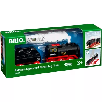Brio locomotora de vapor a pilas con depósito de agua, a partir de 3 años