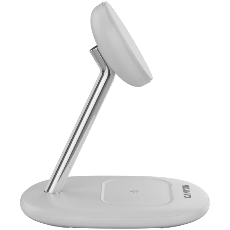 Canyon On Power 205 - 2en1 - base de carga inalámbrica para 2 dispositivos a la vez - blanca