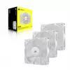 Corsair RS120 PWM ventiladores de caja, pack de 3, 120 mm, blanco, CO-9050193-WW