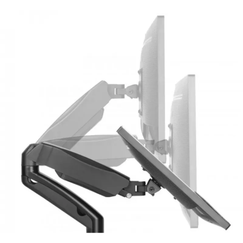 Brazo de monitor up up Economical Interactive Counterbalance doble brazo matte black VESA 75x75/100x100