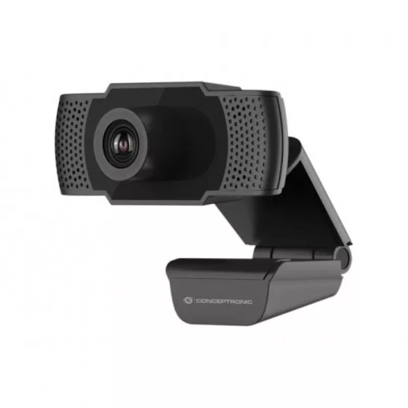 Conceptronic AMDIS Webcam Full HD 1080P con micrófono, 2 MP, 1920 x 1080 píxeles, Full HD, 30 fps, H.264, M-JPEG, YUV, 90°