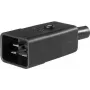 as - Schwabe conector macho IEC, recto polos totales: 3 10 A negro 62084 1 ud. (62084)