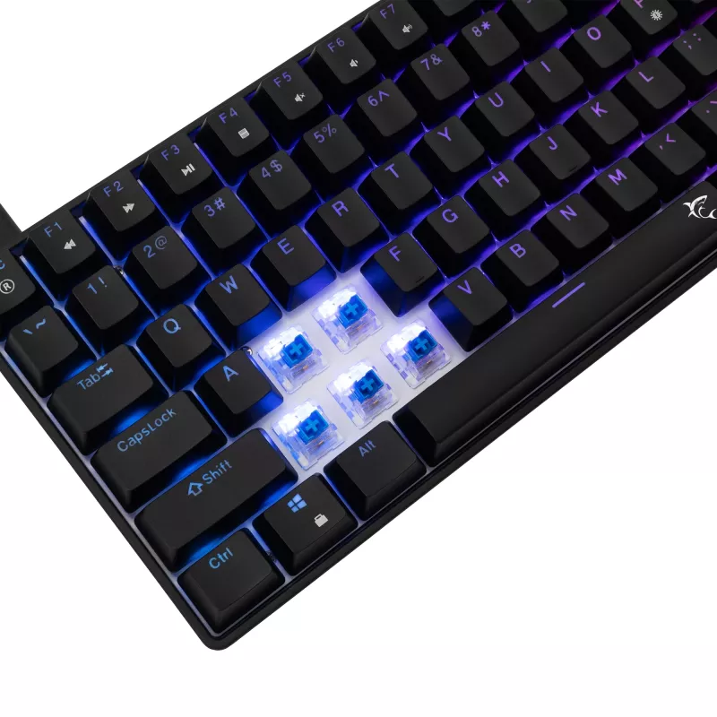 Teclado mecánico White Shark GK-005121 con iluminación RGB y switches azules