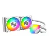 Refrigeración líquida AIO Montech Hyper Flow ARGB 240 mm blanco — radiador de 240 mm, iluminación ARGB, acabado blanco