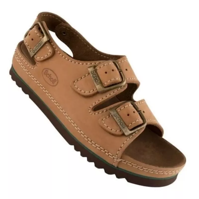 Scholl Air Bag Back Strap Sandalias cómodas Marrón 36