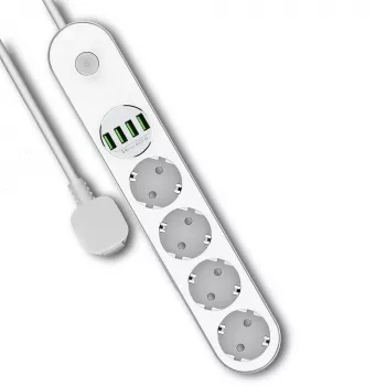 Regleta de alimentación Colorway CW-CHE44W 2 m 4 tomas AC interior blanca