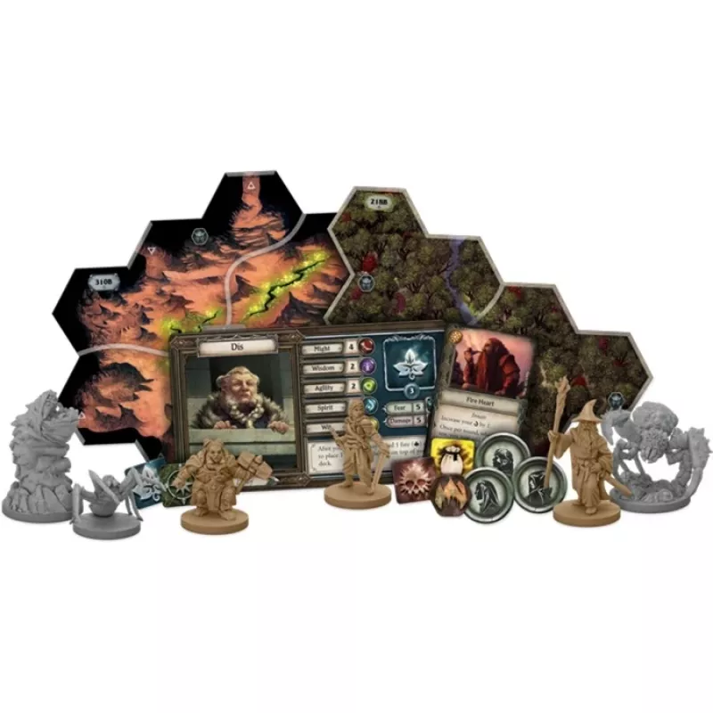 Asmodee El Señor de los Anillos: Viaje por la Tierra Media - Caminos Oscuros, juego de mesa