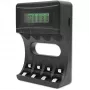 Cargador de baterías QOLTEC 50654 para baterías Ni‑MH R03 (AAA) y R6 (AA), 1800 mA