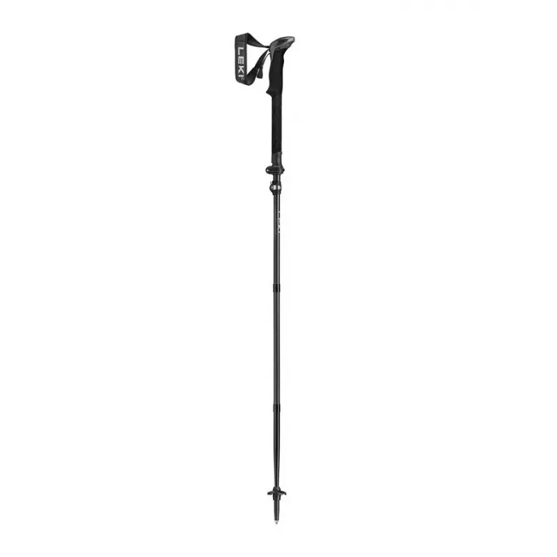 Bastones de trekking Leki Sherpa FX ajustables 120–140 cm, negros