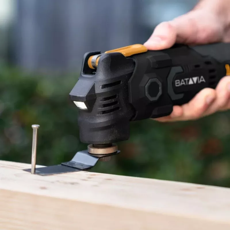 Batavia B.V. | Multitool antivibración con batería de 12V - Set Fixxpack 2.0 (incl. batería de 2,0 Ah y cable de carga USB-C)