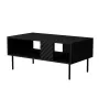 Mesa de centro Cama Meble LUCCA 1000×550×460 mm rectangular negra