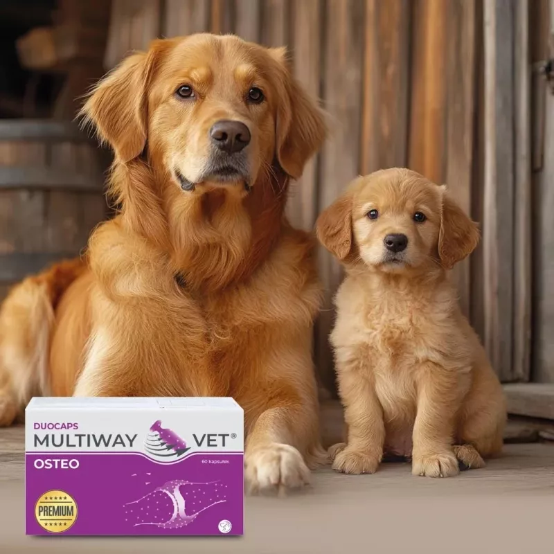 Cápsulas blandas JM Sante Multiway Vet Duocaps Osteo — apoyo articular para perros y gatos adultos, envase de 150 g