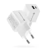 Cargador de pared everActive SC-330Q con 1x USB-A y 1x USB-C, 20W, blanco