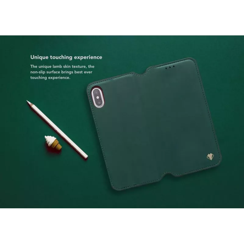 Funda tipo folio VixFox para Huawei P20 — funda protectora tipo folio verde bosque