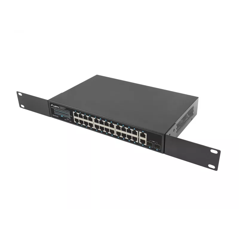Switch no gestionado Lanberg RSGE-24P-2GE-2S-250 24 puertos montaje en rack