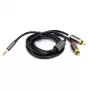 Cable de audio 3,5 mm - 2x RCA, 1 m