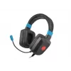 Auriculares gaming con cable Fury NFU-1584 con micrófono de diadema, circumaurales, 98 dB, 15–25000 Hz, cable de 2 m, USB y 3,5 mm, azul