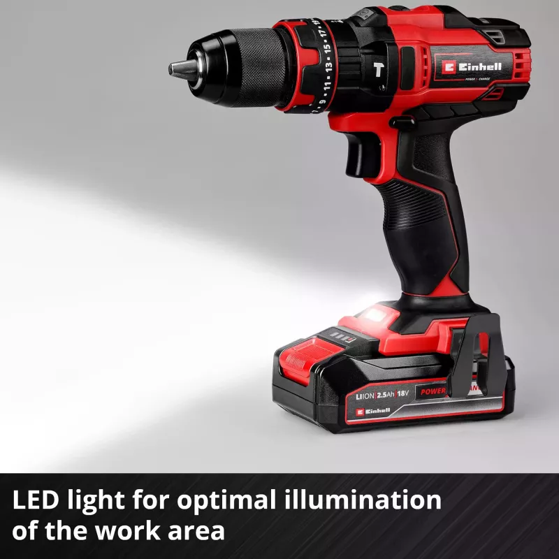 Einhell TE-CD 18/44 Li-i 24000 RPM 1,59 kg negro, rojo