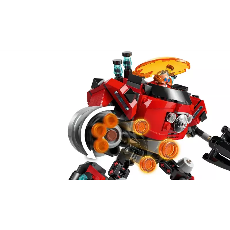 Set de juguete de construcción LEGO Sonic the Hedgehog 77005 Knuckles vs Dr Eggman Egg Crusher Mech, 350 piezas, edad 8+