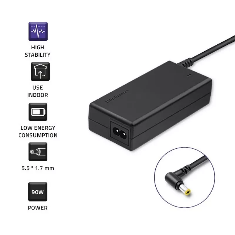 Fuente de alimentación Qoltec 50087 90W