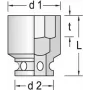 Llave de vaso de impacto Gedore 6282470 Peso 339 g