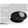 Delock alfombrilla de ratón ergonómica con reposamuñecas negra 252x227 mm