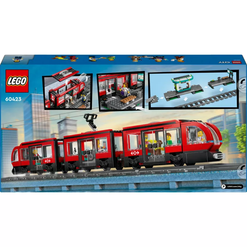 LEGO City Tranvía y Estación, set de construcción de juego de rol para niños con tranvía de juguete, regalo para niños y niñas a partir de 7 años que aman los vehículos