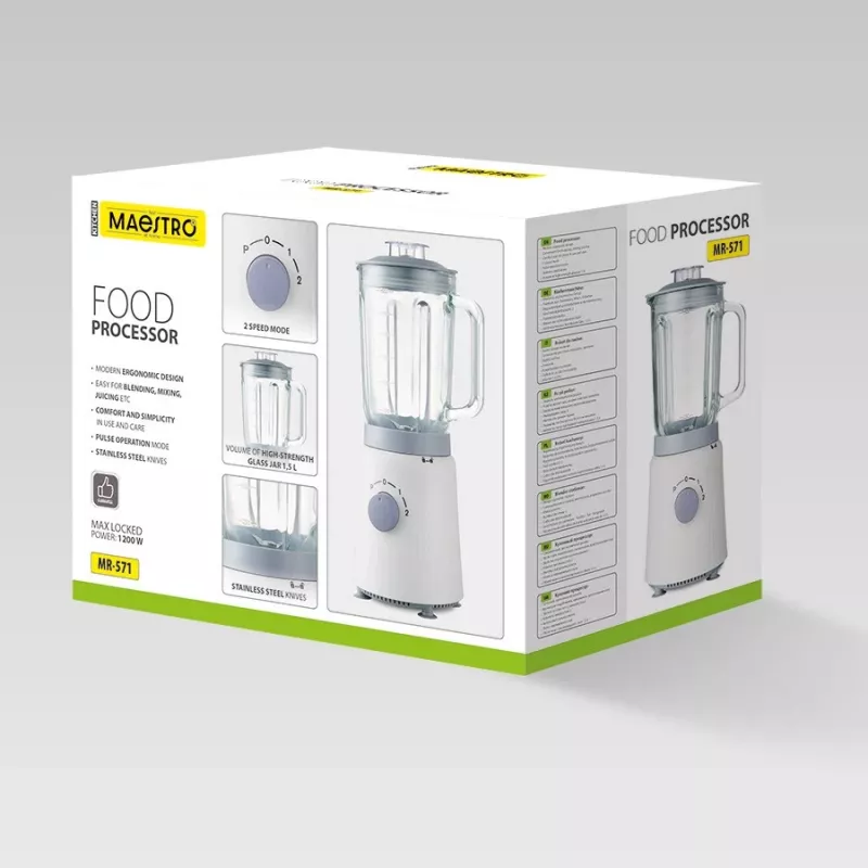 Robot de cocina Maestro MR-571 1200W blanco/gris — robot de cocina multifunción