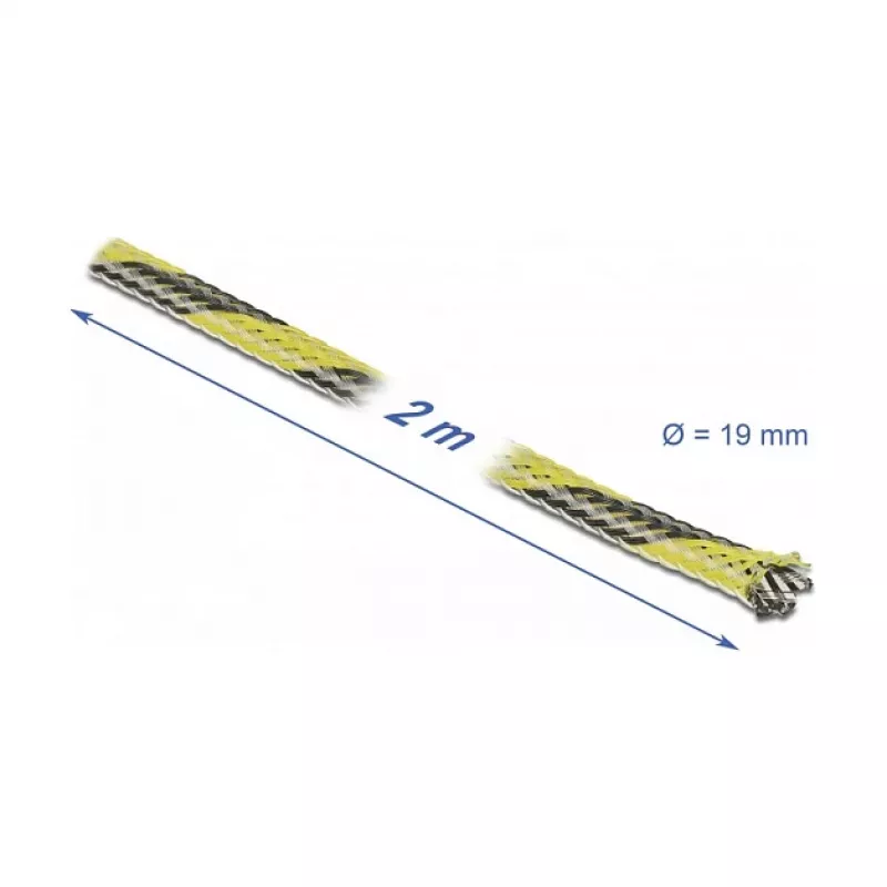 Funda de cable DeLOCK 20742 negro amarillo