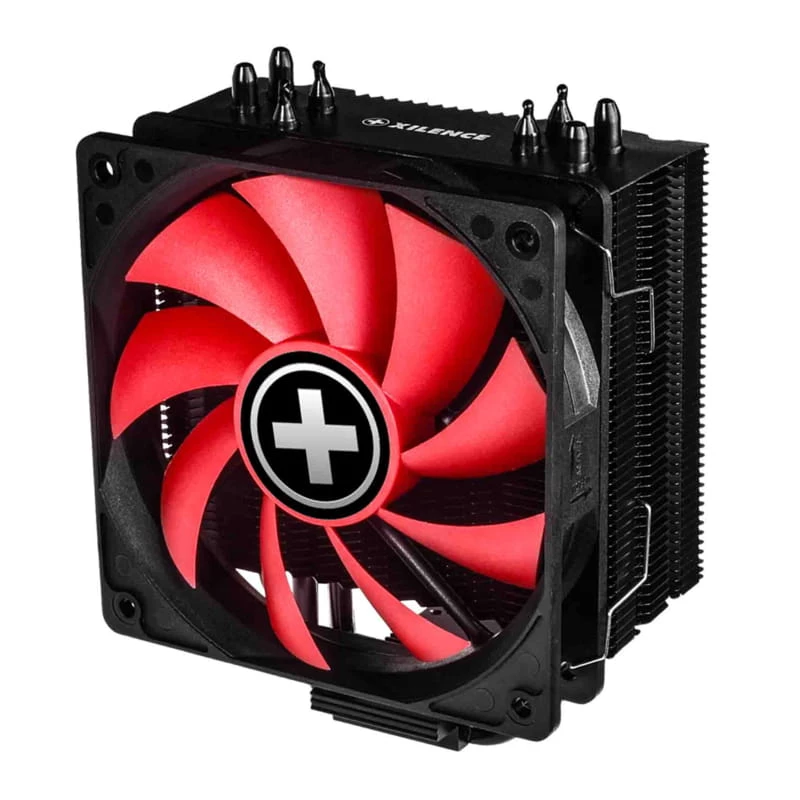 Xilence M704 disipador de CPU 12 cm negro, rojo