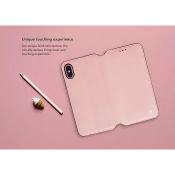 Funda tipo folio VixFox para iPhone XSMAX — rosa, funda protectora tipo cartera