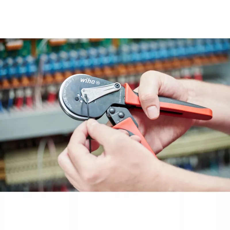 Alicate de crimpado Wiha 41246 Crimping Tool negro, rojo