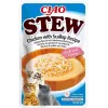 Snack de alimento húmedo para gatos INABA Ciao Stew pollo y vieira sobre de 40 g — sin cereales, adultos, cárnico