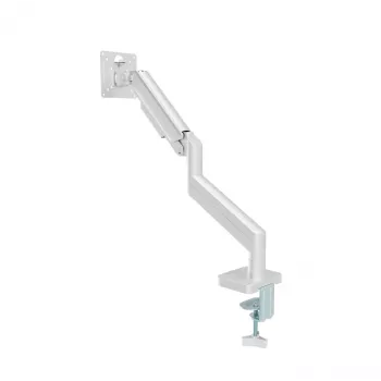 Soporte para monitor Gembird MA-DA1-04-W con pinza para pantallas de 17–32 pulgadas, VESA 75x75–100x100, carga máx. 10 kg, blanco