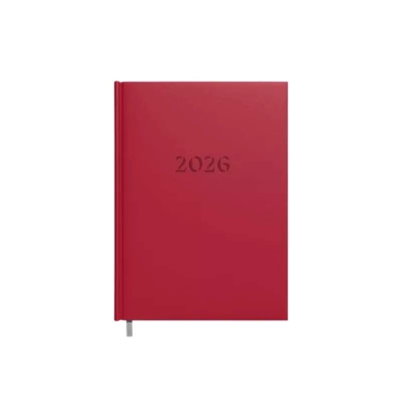 Calendario agenda de planificación 2026 A5 Burdeos