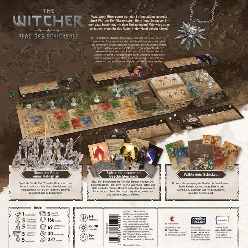 Juego de mesa Asmodee The Witcher: Pfad des Schicksals Deluxe Edition – juego de rol de mesa/estrategia