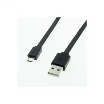 ROLINE - Cable USB - USB Type-A, 4 pines (M) - Micro-USB Type-B de 5 pines (M) - 1 m (USB/USB 2.0) - encapsulado - Negro (11.02.8760)