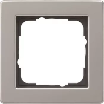 Marco embellecedor para interruptor, Gira E2 acero inoxidable, 1 elemento (modelo 21133)