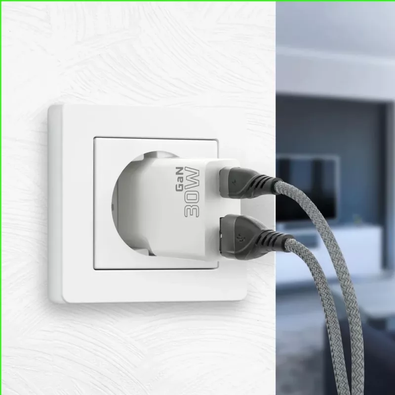 Cargador de pared USB universal everActive SC-380Q Super slim QC 3.0 – Quick Charge 3.0, diseño compacto