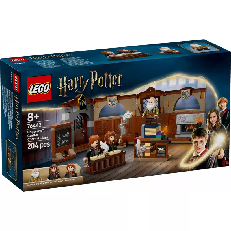Set de construcción LEGO Harry Potter Clase de encantamientos del castillo de Hogwarts 76442 – 204 piezas, 3 minifiguras, para niños a partir de 8 años