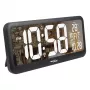 Reloj digital grande de pared o sobremesa con sensor de temperatura 37x17cm pantalla LCD alimentación por adaptador y pilas