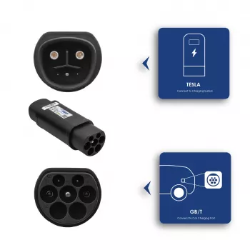 Akyga AK-SC-E22 Adaptador de carga para vehículos eléctricos de Tesla a GB/T monofásico 32A