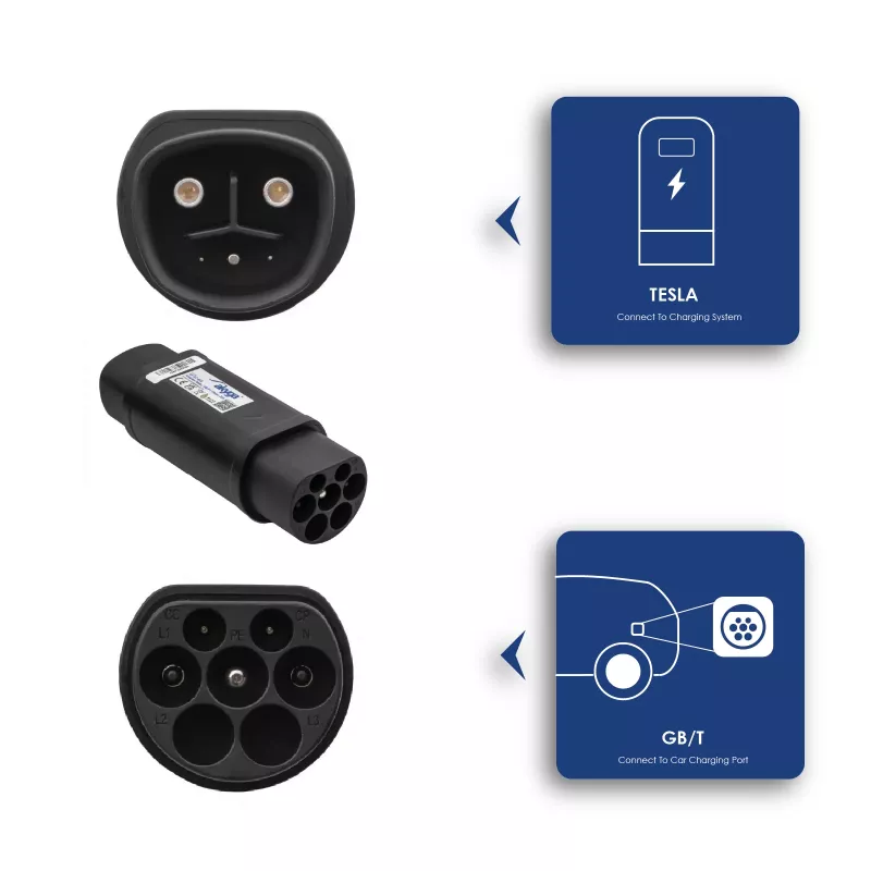 Akyga AK-SC-E22 Adaptador de carga para vehículos eléctricos de Tesla a GB/T monofásico 32A