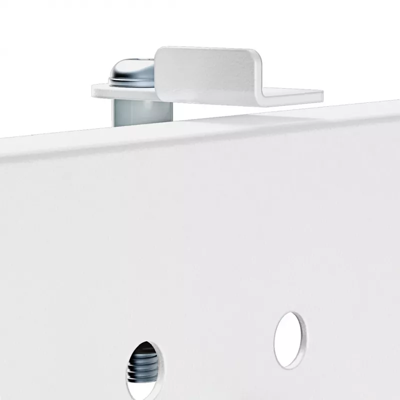 Separador de escritorio ergo office ER-301 W – panel de acero de 1116 mm de ancho con pizarra magnética, blanco, carga máx. 10 kg